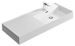 Раковина Hidra Kiub KI120SX/026 121x46, черная матовая
