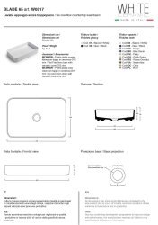 Раковина White Ceramic Blade W0517SETVA/Blade 65x40, зеленая матовая