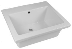 Раковина White Ceramic Danudio W013201 60x50, белая глянцевая