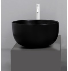 Раковина White Ceramic Dome W030705 44.5x44.5, черная матовая