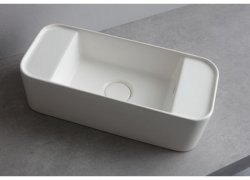 Раковина White Ceramic Geo Mini W710701 50.5x22.5, белая глянцевая