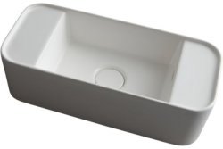 Раковина White Ceramic Geo Mini W7107FM 50.5x22.5, серая матовая