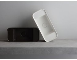 Раковина White Ceramic Geo Mini W710705 50.5x22.5, черная матовая
