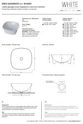 Раковина White Ceramic Idea W10007FM 42x42, серая матовая