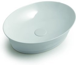 Раковина White Ceramic Idea W10207FM 50x38, серая матовая