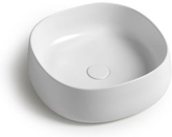 Раковина White Ceramic Jumper W072701 42x42, белая глянцевая