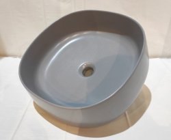 Раковина White Ceramic Jumper W0727FM 42x42, серая матовая