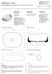 Раковина White Ceramic Jumper W0717PL 50x40, сливовая матовая