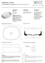 Раковина White Ceramic Jumper W0707FM 60x40, серая матовая