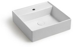 Раковина White Ceramic Like W090701 46x46, белая глянцевая