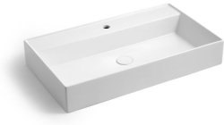 Раковина White Ceramic Like W092701 80x46, белая глянцевая