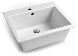 Раковина White Ceramic Rio W0135F01 60x51, белая глянцевая