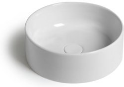 Раковина White Ceramic Slim W0147PL 40x40, сливовая матовая
