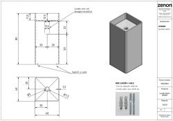 Раковина Zenon Ember 4000.000.000.000.42153 40x40, белая матовая