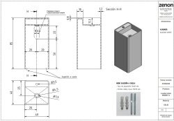 Раковина Zenon Ember 4000.000.000.000.42154 40x40, белая матовая