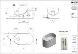 Раковина Zenon Guadiana 4000.000.000.000.39674 50x30, белая матовая