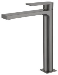 Смеситель для раковины AQG Alpha 01ALP120GM, оружейная сталь