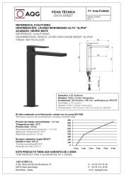 Смеситель для раковины AQG Alpha 01ALP120NG, черный матовый