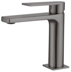 Смеситель для раковины AQG Alpha 01ALP100GM, оружейная сталь