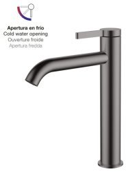 Смеситель для раковины AQG Urban Flow 01URF120GM, оружейная сталь