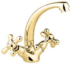 Смеситель для раковины Emmevi Deco Classic 12913/OR, золото