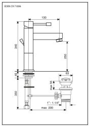 Смеситель для раковины Emmevi Eden 71006/CR, хром