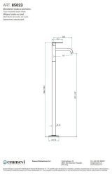 Смеситель для раковины Emmevi Filobrass 85023/NEO напольный, черный матовый
