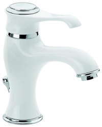 Смеситель для раковины Emmevi Tiffany 6003/BC, белый-хром