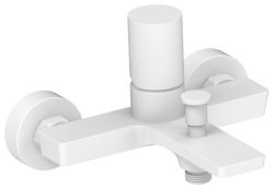Смеситель для ванны AQG Tube 01TUB400BL, белый матовый