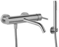 Смеситель для ванны Emmevi Filoinox 85001B/IN, зачищенный никель