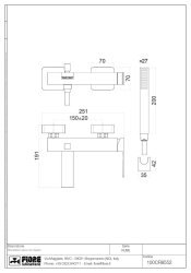 Смеситель для ванны Fiore Kube 100CR8552, хром