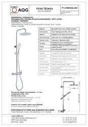 Душевая система AQG Alpha 21NIR25ALA02, хром