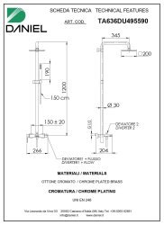 Душевая система Daniel Tiara TA636DU495590-15, черный матовый