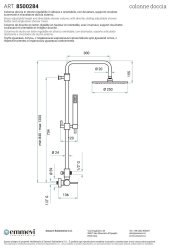 Душевая система Emmevi Filobrass 8500284/NEO, черный матовый