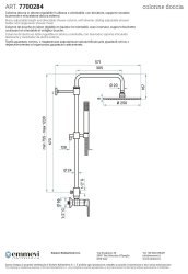 Душевая система Emmevi Nefer 7700284/NS, брашированный никель