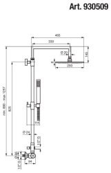 Душевая система Emmevi 930509/CR, хром