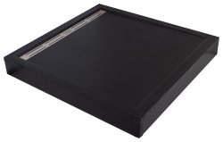Душевой поддон Cezares TRAY-AS-A-100-30-NERO 100x100 из искусственного камня, черный матовый