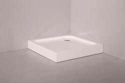 Душевой поддон Cezares TRAY-SMC-A-80-550-150-W 80x80 из стеклопластика, белый
