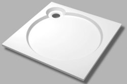 Душевой поддон Cezares TRAY-S-A-90-56-W 90x90 из искусственного камня, белый
