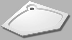 Душевой поддон Cezares TRAY-S-P-100-56-W 100x100 из искусственного камня, белый