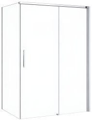 Душевой уголок Cezares DUET SOFT-M-AH-1-150/100-C-Cr 150x100, профиль хром