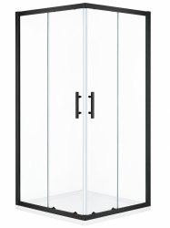Душевой уголок Cezares ECO-O-A-2-90-C-NERO 90x90, профиль черный