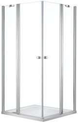Душевой уголок Cezares ELENA-W-A-2-80-P-Cr 80x80, рифленое стекло, профиль хром