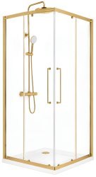 Душевой уголок Cezares RELAX 304 RELAX-304-A-2-80-C-BORO 80x80, профиль золото