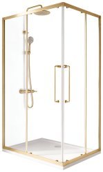 Душевой уголок Cezares RELAX 304 RELAX-304-AH-2-120/90-C-BORO 120x90, профиль золото