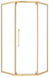 Душевой уголок Cezares RELAX 304 RELAX-304-P-1-100-C-BORO 100x100, профиль золото