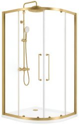 Душевой уголок Cezares RELAX 304 RELAX-304-R-2-90-C-BORO 90x90, профиль золото