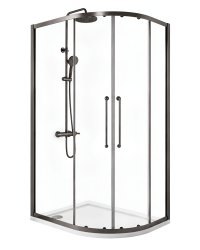 Душевой уголок Cezares RELAX 304 RELAX-304-RH-2-120/90-C-GM 120x90, профиль сталь