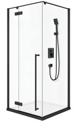 Душевой уголок Cezares LINER-A-1-90-C-NERO-L 90x90, профиль черный