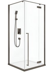 Душевой уголок Cezares LINER-A-1-90-C-GM-R 90x90, профиль сталь
